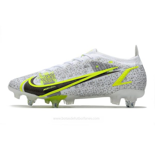 Nike Mercurial Vapor Elite SG Pro Plata Safari Blanco Negro Plata Neon